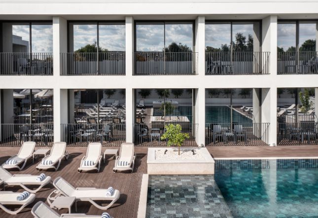 piscina exterior Evora O Cante Hotel