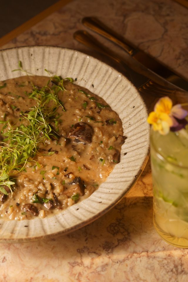 Risotto Mix cogumelos Selvagens Mensagem Restaurante e Rooftop