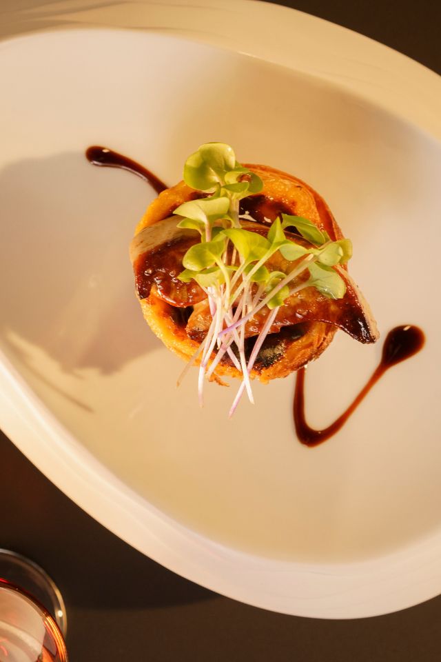 Pastel de “Nata” de Aipo, Foie Gras, Vinho do Porto 10 Anos Restaurante Galeria do Largo